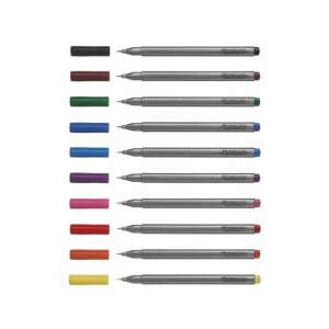 Faber-Castell Grip Fineliner Stifte, 10 Farben, 0,4 mm - Faber-Castell Fineliner