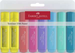Faber-Castell Textliner 1546 Pastel Textmarker-Set, 8 Farben - Textmarker
