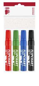 Set de markere ICO Flipchart, 1-4 mm, tăiate, ICO Artip 12, 4 culori diferite 31538399 Markere whiteboard