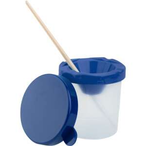 ICO festéktartó fedéllel és ecsettel, kék - Ecsettál