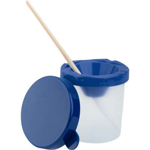 ICO festéktartó fedéllel és ecsettel, kék