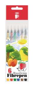 ICO Filctoll marker set, 6 assorted colors, 1 mm, water-based ink, for writing, drawing, and coloring - Marker