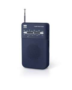 NEW ONE R206 pocket radio, dark blue, AM/FM tuner, telescopic antenna, headphone jack - Next One