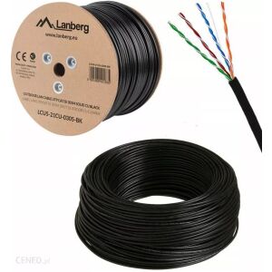 Kabel Lanberg Kabel LAN UTP Cat.5e 305m Zewnętrzny Solid CU Fluke Passed 140183593 - Kabel sieciowy