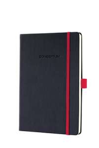SIGEL Jegyzetfüzet, exkluzív, A5, vonalas, 97 lap, keményfedeles, SIGEL "Conceptum Red Edition", fekete-piros 31538671 Füzet