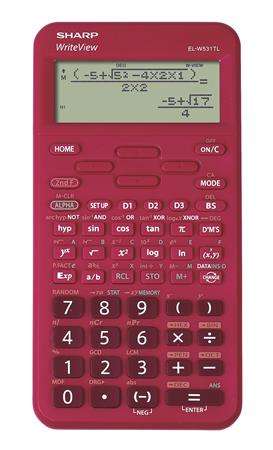 SHARP Scientific calculator, 420 functions, SHARP "EL-W531TL",  cherry red