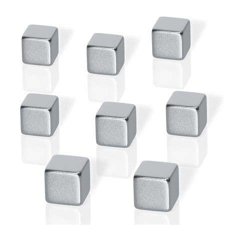 8 db-os BE!BOARD Neodymium ezüst kocka mágnes csomag - Táblamágnes