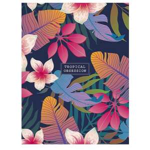 SHKOLYARYK Füzet, tűzött, kockás, A5, 48 lap, SHKOLYARYK "Tropical obsession", vegyes 36535851 Füzet - Virág