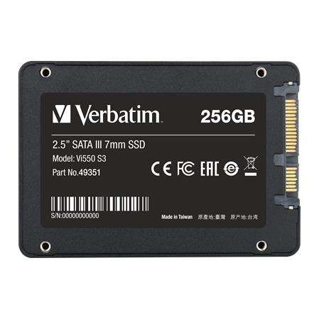VERBATIM SSD (memorie internă), 256GB, SATA 3, 460/560MB/s, VERBATIM "Vi550" 31539916