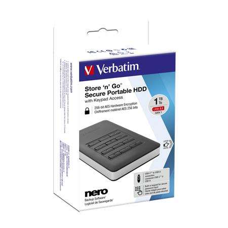 VERBATIM SSD (externer Speicher), 1TB, USB 3.2, VERBATIM "Storen Go", schwarz 31539938