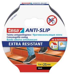 TESA Protišmyková páska, 25 mm x 5 m, TESA "Anti-slip", čierna 31540032 Bezpečnostné&Označovacie pásky