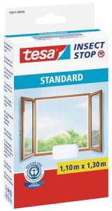 TESA Szúnyogháló, ablakra, tépőzáras, 1,1 x 1,3 m, TESA, fehér 31540039 
