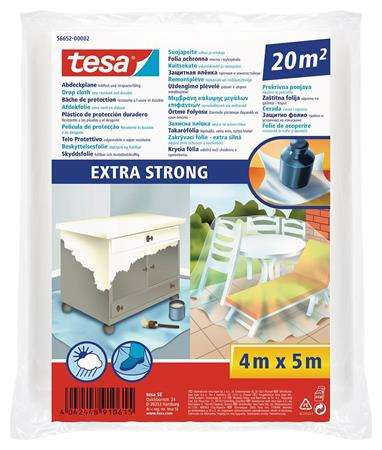TESA Folie adezivă, rezistentă la trepte, foarte rezistentă, 5 m x 4 m, TESA Extra Strong
