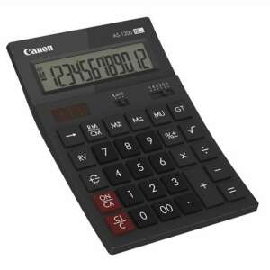 Canon AS-1200 12-digit desktop calculator with solar and battery power - Calculator