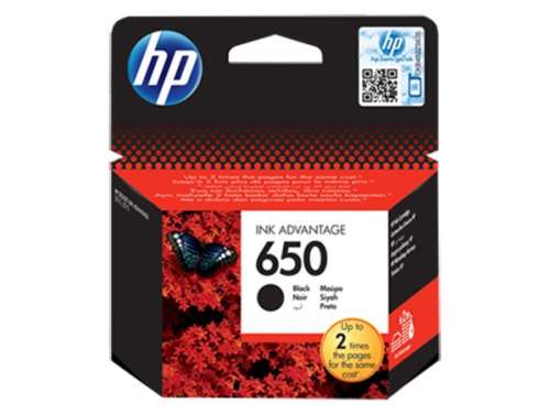 HP CZ101E Tintenpatrone für Deskjet Ink Advantage 2510 Line Drucker, HP 650, schwarz, 360 Seiten