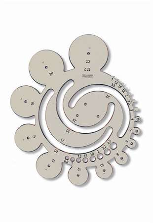 KOH-I-NOOR Radius sablon, műanyag, Z32, műszaki rajzokhoz