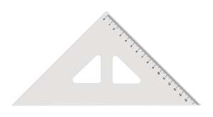 KOH-I-NOOR Riglă triunghiulară, plastic, 45°, KOH-I-NOOR 31541333 Riglr