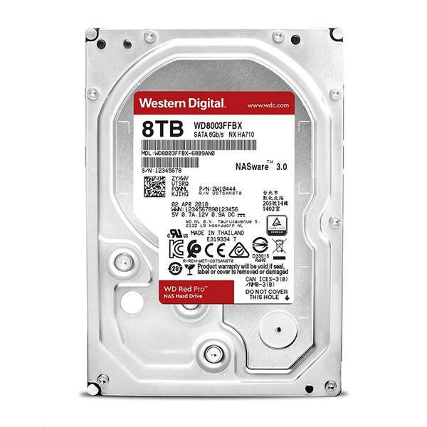 Western digital 3,5" 8000gb belső sataiii 7200rpm 256mb red pro w...