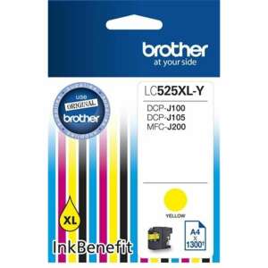 BROTHER LC525XLY Cartuș de cerneală pentru imprimantele DCP-J100, J105, BROTHER, galben, 1300 pagini 78849061 Cartușe imprimante inkjet