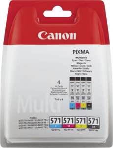 Canon PIXMA CLI-571 Multipack Ink Cartridges for Canon PIXMA MG5700, MG6800, MG7700 Printers - Printer supply