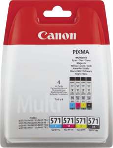 CANON CLI-571KIT Tintapatron multipack Pixma MG 5700, 6800, 7700 nyomtatókhoz, CANON, b+c+m+y, 4*7ml 31541645 