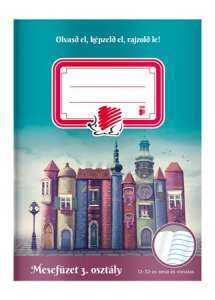 ICO Olvasónapló, A5, 32 pages, 3rd grade, ICO "Süni Mesefüzet" notebook with a colorful design of houses and books - Notebook