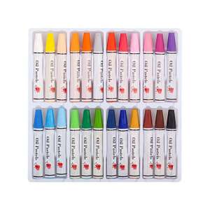 ICO Olejové pastely Colour Oil Pastels 24, sada 24 olejových pasteliek v rôznych farbách, na kreslenie a vyfarbovanie - Pomôcky na kreslenie