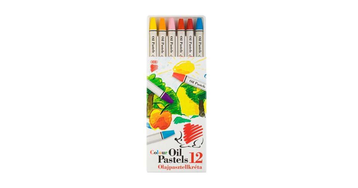ICO Oil pastel chalk, ICO "Sin", 12 different colours