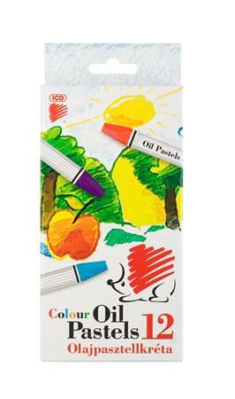 ICO Ölpastellkreide, ICO "Igelchen", 12 verschiedene Farben
