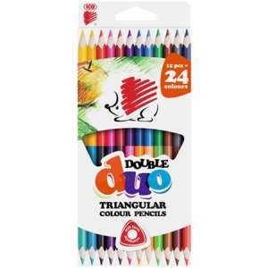 Sada obojstranných trojuholníkových farebných ceruziek ICO Cub (24 ks) 31541745 Začiatok školy, školské potreby