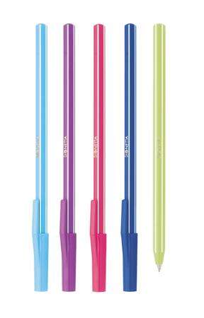ICO Signetta Mix ballpoint pen set, 5 assorted colors, blue ink
