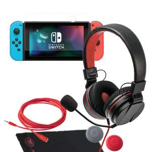 Snakebyte GAMER:KIT PRO pre Nintendo Switch s headset, ochranou displeja a krytkami na palce - Snakebyte