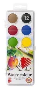 ICO Water Colour 12 color set, 30mm, with brush - Watercolor