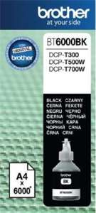 Atrament BROTHER BT6000BK pre tlačiarne DCP T-300, 500W, 700W, BROTHER, čierny, 6k 31541880 Atramentové kazety