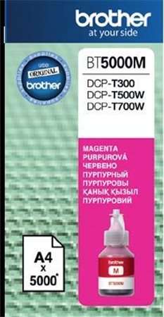Atrament BROTHER BT5000M pre tlačiarne DCP T-300, 500W, 700W, BROTHER, purpurový, 5k