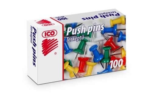 ICO Karte Nagel, farbig, 100 Stück, ICO