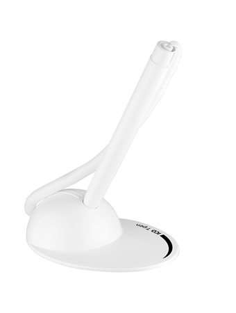 ICO T-Pen, white desk pen with blue ink, 0.8 mm line width