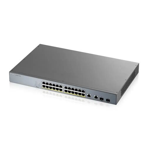 Zyxel GS1350-26HP-EU0101F Switch 24x1000Mbps (24xPOE) + 2xGigabit kombó SFP Menedzselhető Rackes, GS1350-26HP-EU0101F