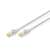 DIGITUS CAT 6A S/FTP patch kábel, fehér, 0,25m