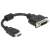Delock HDMI - DVI adapter, 20cm, fekete
