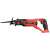 Einhell cordless reciprocating saw, red and black, side view