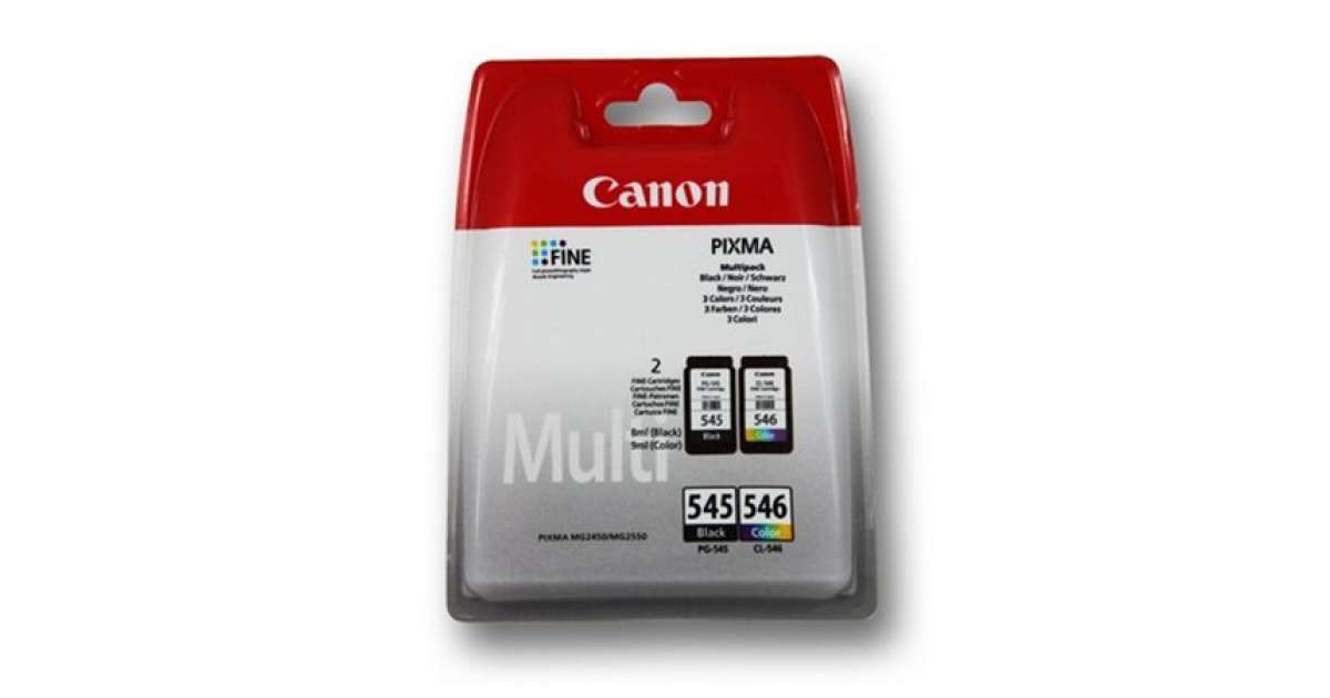 CANON PG-545/CL-546 Ink cartridge multipack for printers Pixma MG2450,  MG2550, CANON, black, colour, 2*180 pages 
