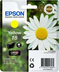 Epson T18044010 Gelbe Tintenpatrone für Epson XP-30, XP-102, XP-202, XP-205 Drucker - Epson Tintenpatronen