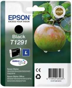 Черен мастилен касета Epson T1291 за принтери Epson Stylus SX420W, SX425W, SX525WD - Epson Мастиленоструйна касета