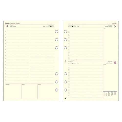 SATURNUS Refill pentru planificator zilnic, dimensiune L, Chamois, 2024