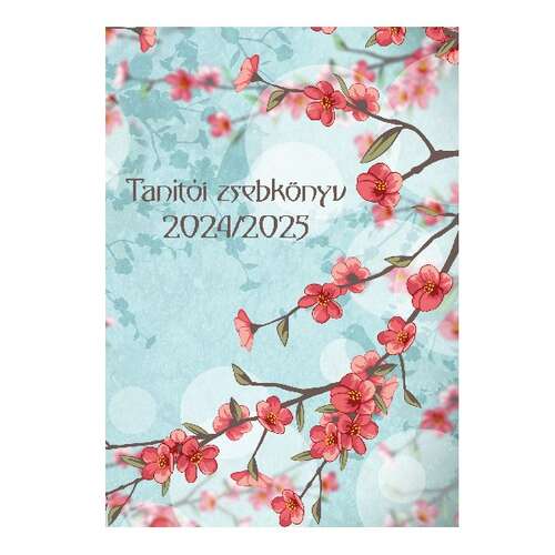 REALSYSTEM Tanítói zsebkönyv 2024/2025 A5 heti tervező virágmintás borítóval