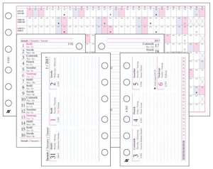 SATURNUS refilă pentru planificator săptămânal, dimensiune S, alb, 2024 - Consumabile pentru capsator