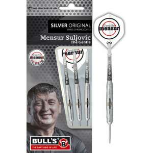 dart szett BULL&#039;S "Mensur Suljovic" Team Player silver Steel Dart 21gr