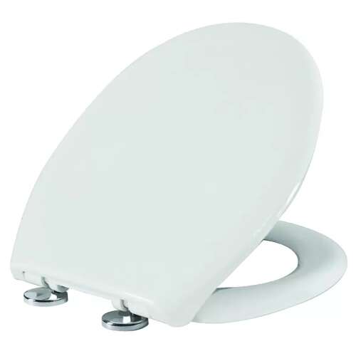 STYRON WC ülőke, fehér, fém zsanérral, Duna