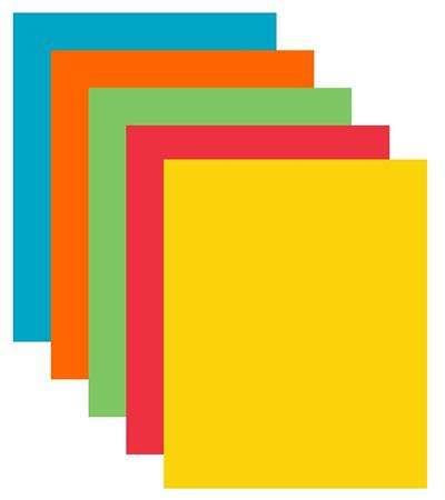 Xerox Symphony colored copy paper, A4, 80g, 5 packs of 50 sheets, assorted colors
